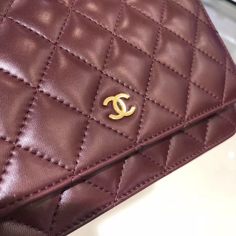 Chanel 香奈儿 2018 新款 发财包 枣红色 金银都有货