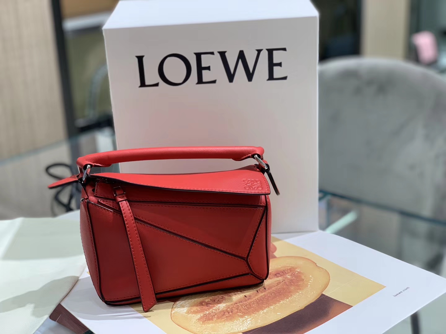 Loewe puzzle 迷你 超级跑量款 2019新色 大红色