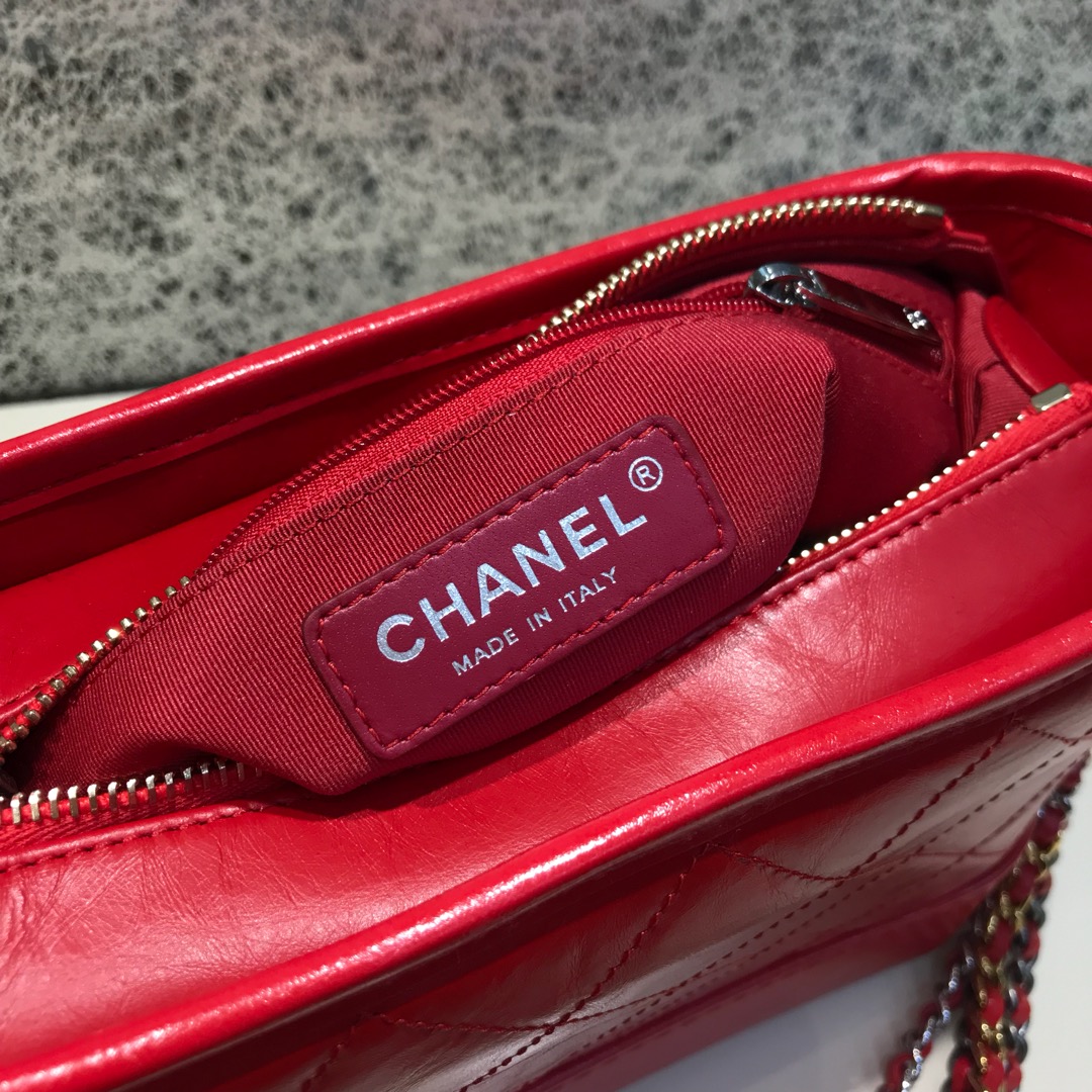 Chanel 香奈儿 Gabrielle 顶级代购版本 20cm 原厂树膏皮 红色 特殊渠道原厂皮 少量现货